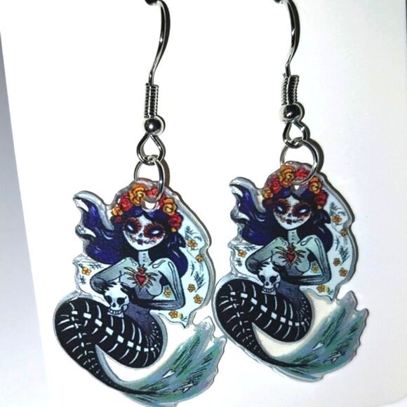 Super cute anime mermaid earrings - Picture 4 of 6